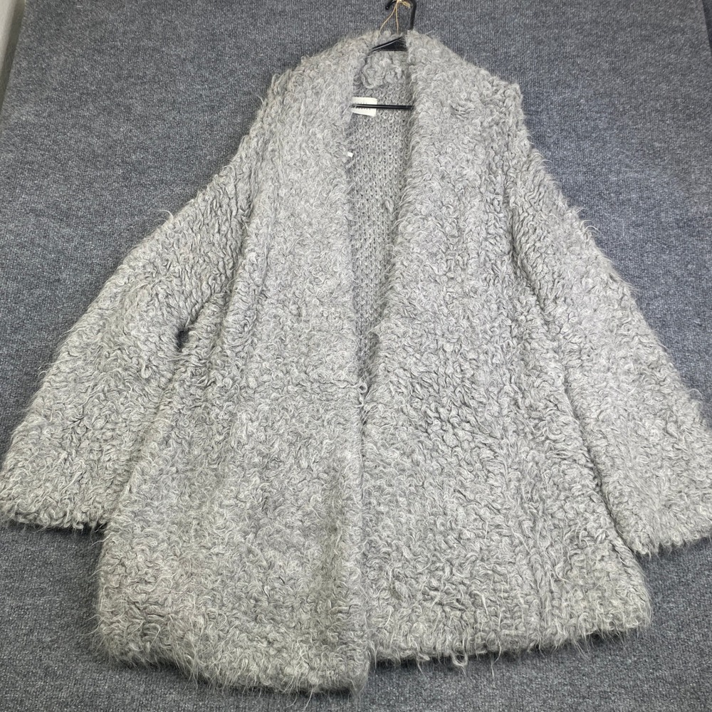 Lauren Manoogian Capote Coat Grey Alpaca Merino Wool Knit Cardigan Size 1 Peru